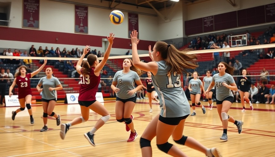 Wylie volleyball team in action during a game against North Forney.