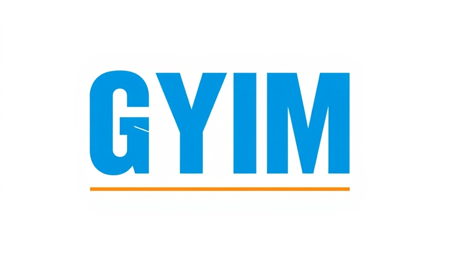 Modern gym logo with bold orange text for community events