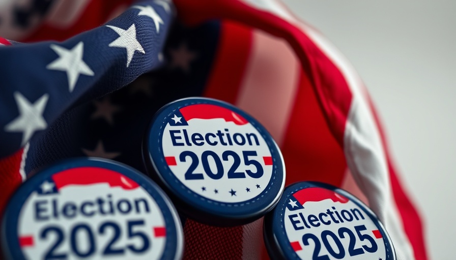 Luzerne County ballot ruling symbolized by election buttons with USA flag.