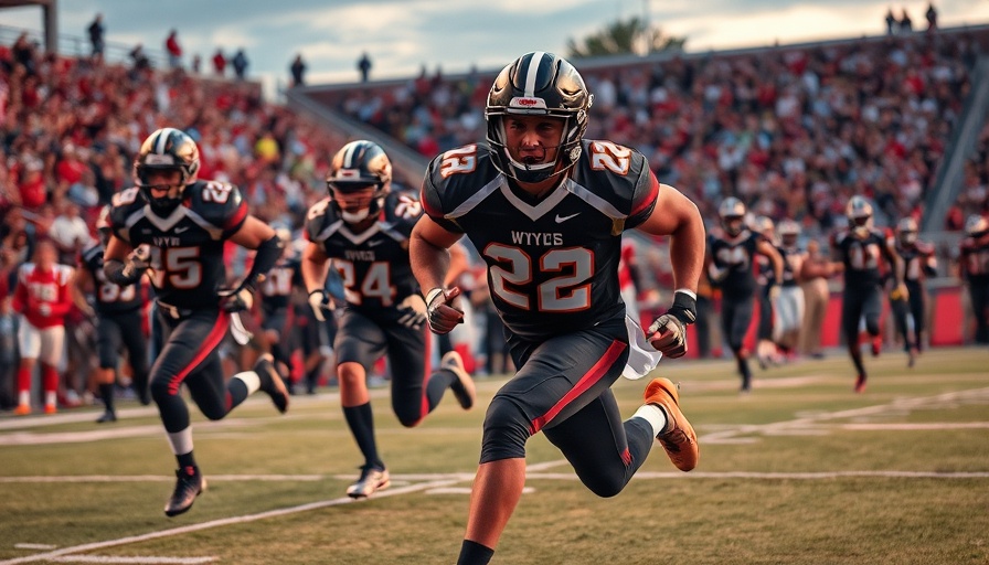 Wylie Pirates football player sprints during game against South Garland.