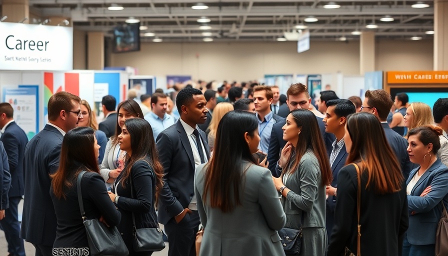 People networking at Times Leader Career Expo event.