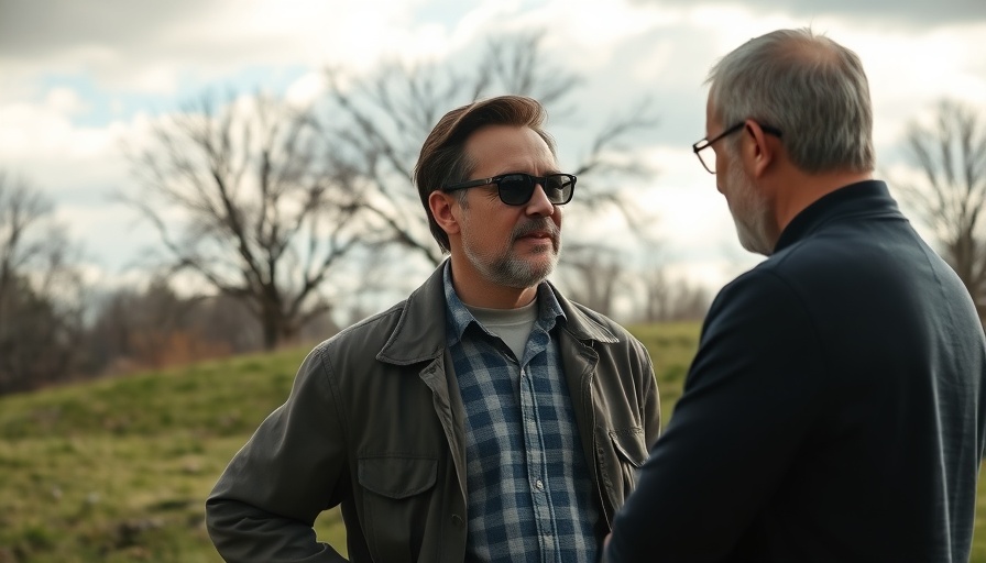 Wyoming Valley Levee overseer outdoors gesturing in a field.