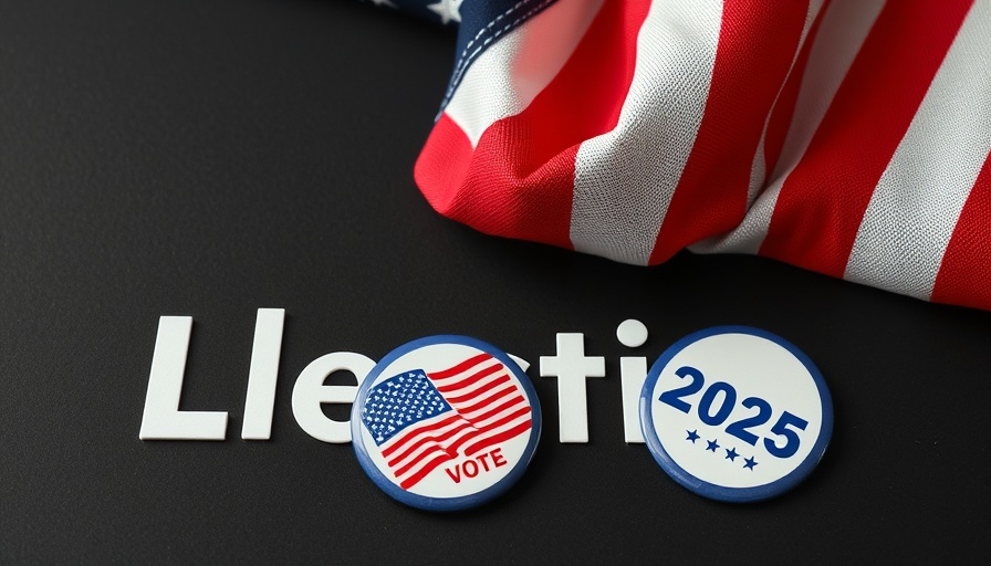 Luzerne County mail ballots theme with election badges and flag.