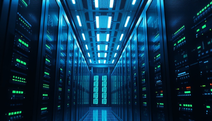 AI infrastructure spending visualized with modern server racks in a data center.
