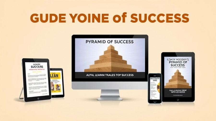 Digital advertisement showcasing leadership materials by John Wooden.