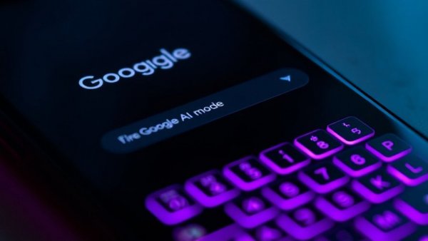 Google AI travel planning interface on smartphone screen close-up.