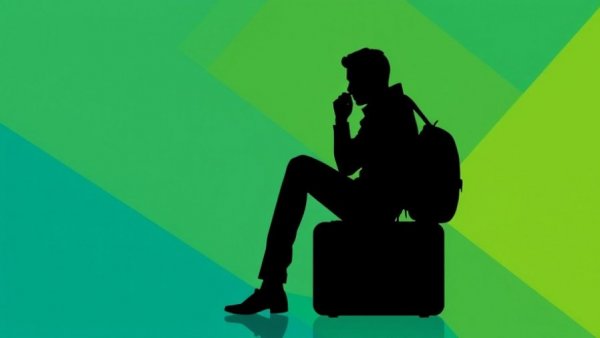 Sonder Bankruptcy Impact on Travelers: Pensive person sitting on a suitcase.