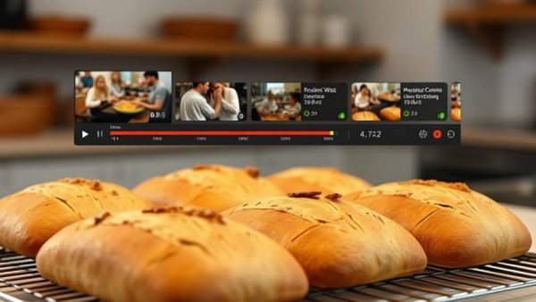 YouTube interface showing product timestamps with AI Baking Tools.