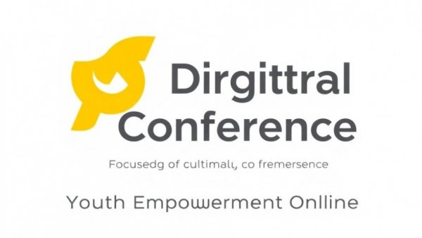 Teen social media restrictions event logo, minimalistic design.