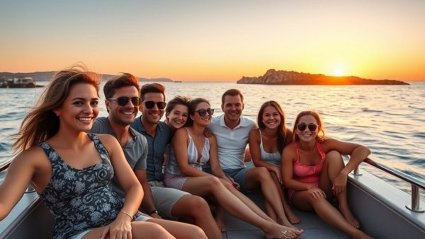Group celebrating Micro1 Surpasses $100M ARR on a boat at sunset.