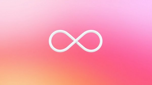 Minimalistic infinity symbol on Instagram gradient for AI-generated SEO summaries.