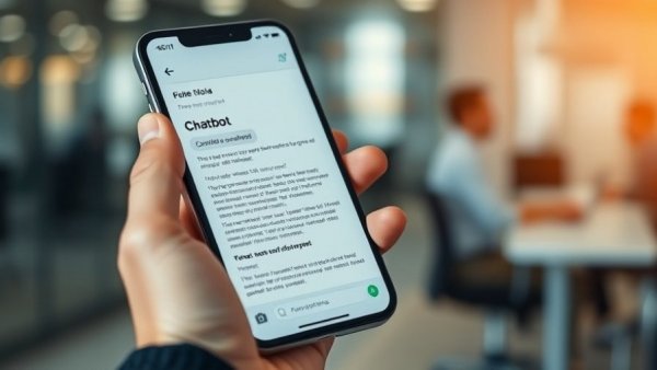 AI-driven chatbot interface on smartphone illustrating AI in digital marketing 2026.