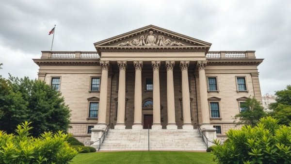 Historic government building with neoclassical pillars related to FTC Meta Antitrust Appeal.