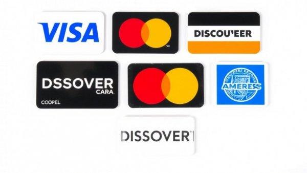 Credit card logos including Visa, MasterCard, Discover, Amex