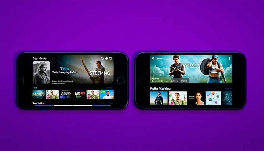 Smartphones showing streaming app interfaces with series recommendations.