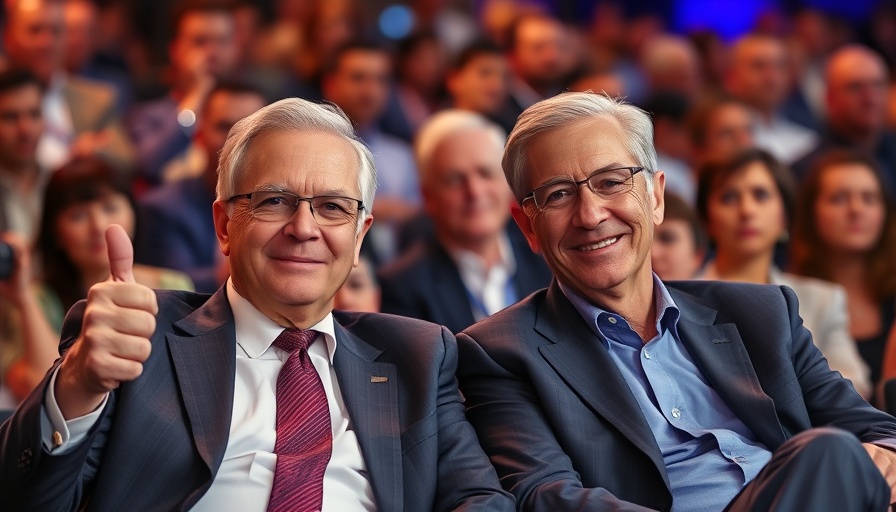 Two men gesturing at an event, CEO firing incident context.