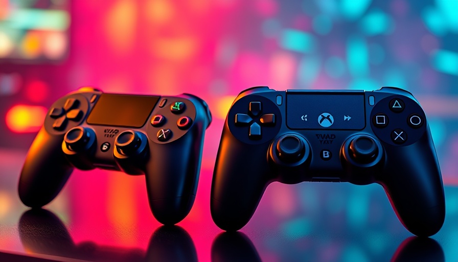 Modern gaming controllers for cloud gaming with vibrant screens.