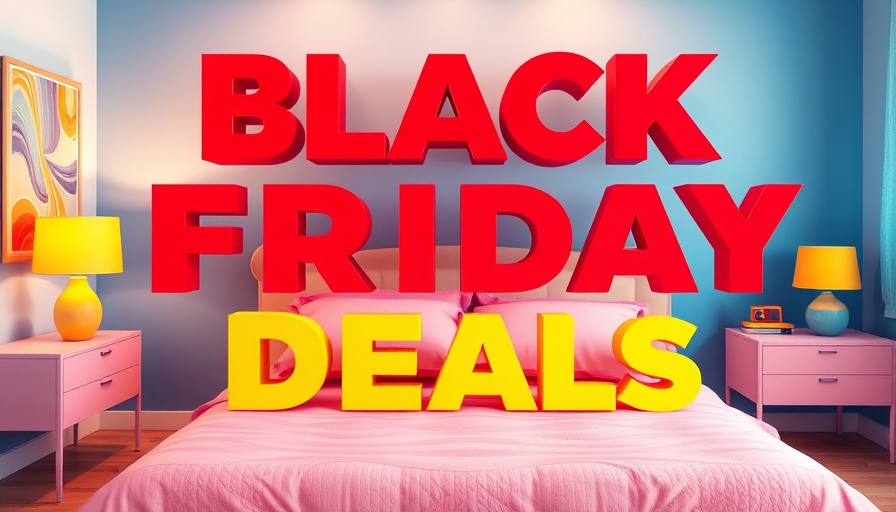 3D bedroom scene with 'Black Friday mattress deals' text.