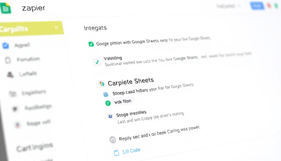 Zapier automation setup with Google Sheets integration interface