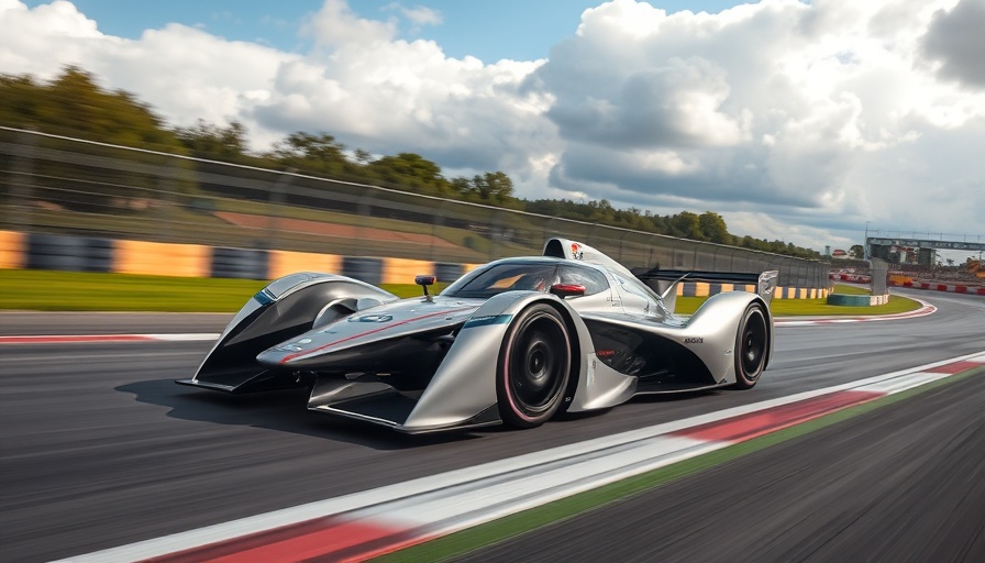 Formula E race car showcasing advanced technology on track.