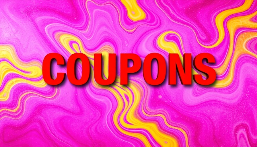 Vibrant 'COUPONS' text for Nike discounts promotion