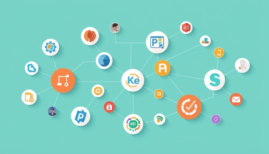 Illustration of software integration tools for AI sales automation.