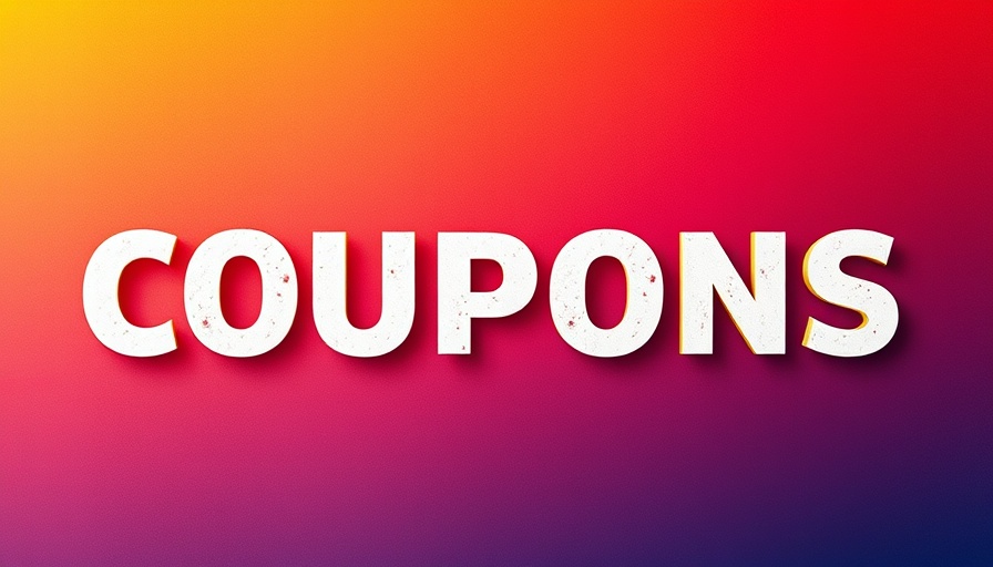 Colorful 'COUPONS' text with vibrant gradient, Brooks Promo Code.