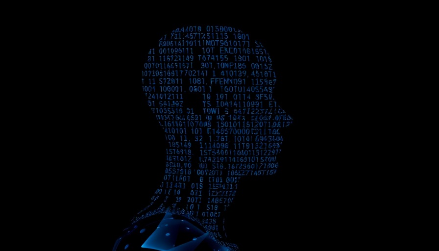 Silhouette of AI figure in binary code, Chinese AI censorship concept