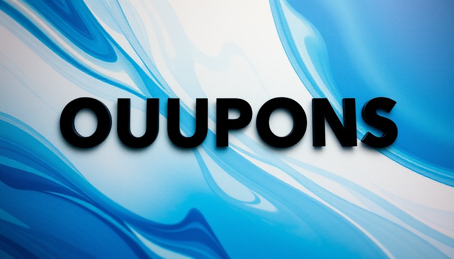 Groupon discounts text over abstract blue background