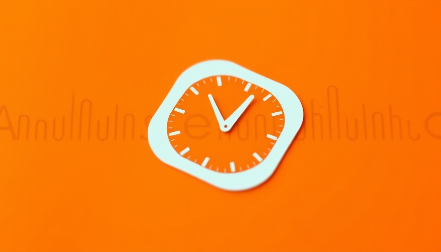 Minimalist logo for time tracking apps on orange background