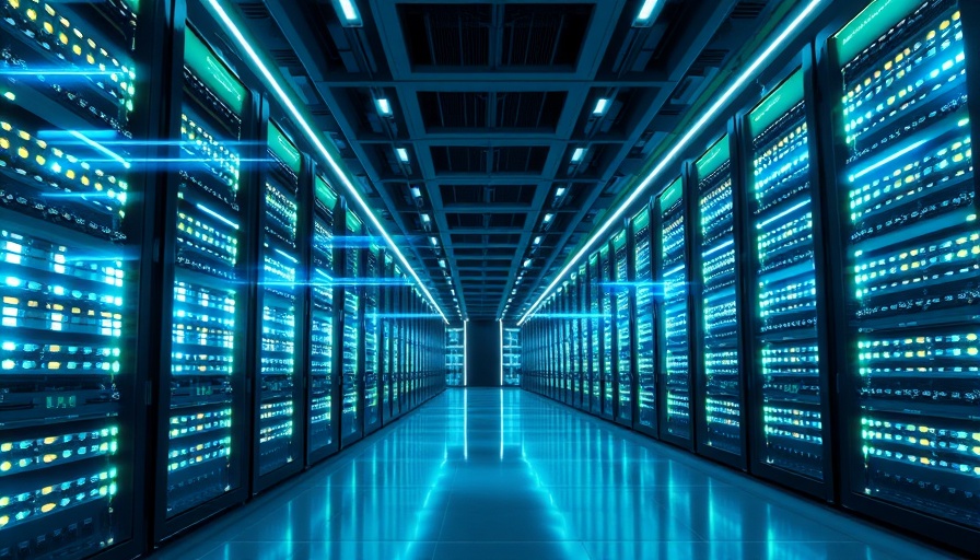 Amazon AI Lab server room with illuminated racks.