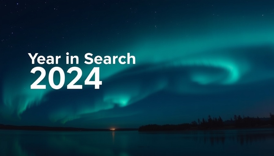 Digital platforms Year in Search 2024 with northern lights background