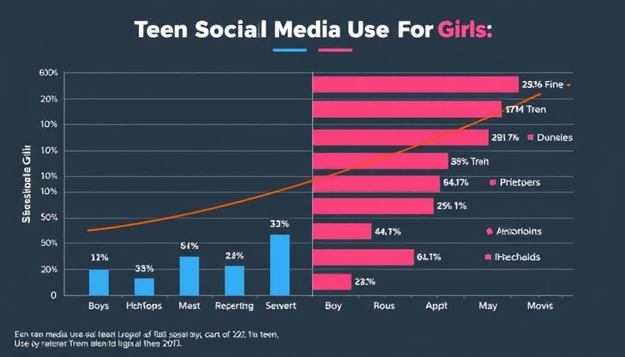 Graph of teen social media use, boys vs girls, TikTok, YouTube