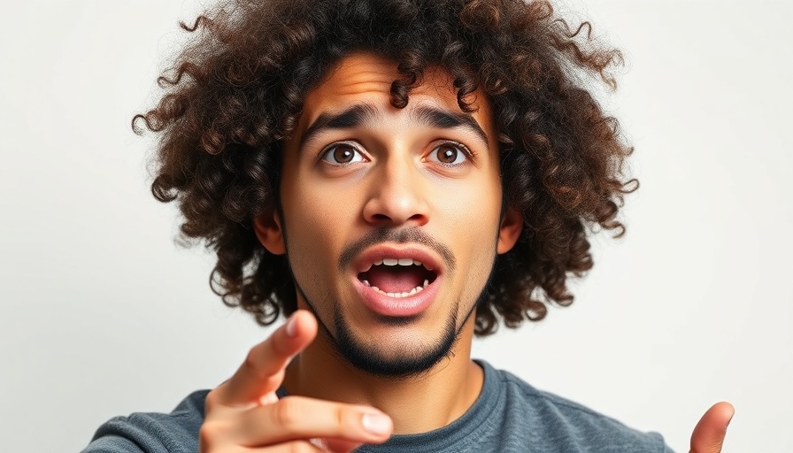 Curly-haired individual speaking at Meta relocation event