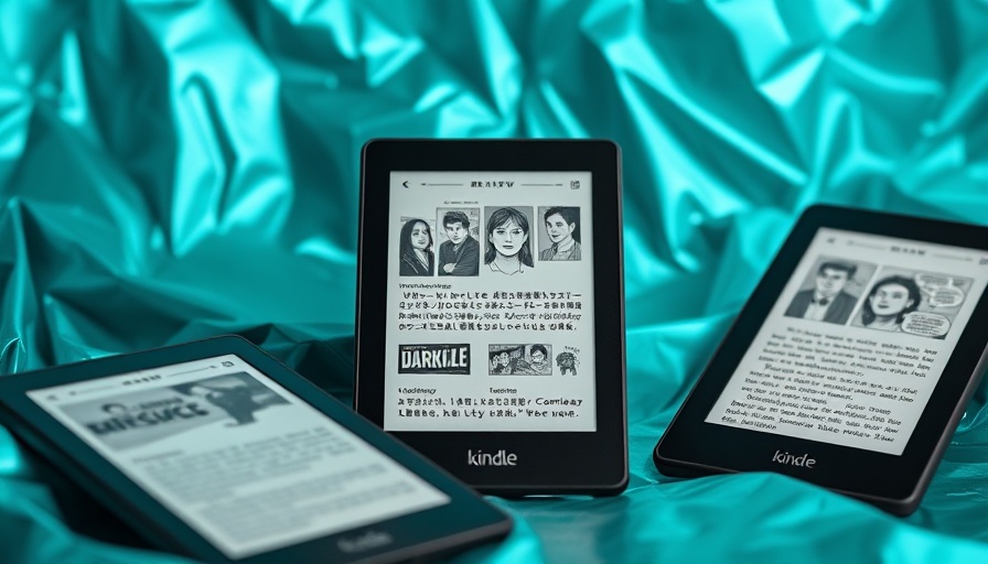 Best Kindle devices on vibrant turquoise background displaying content.