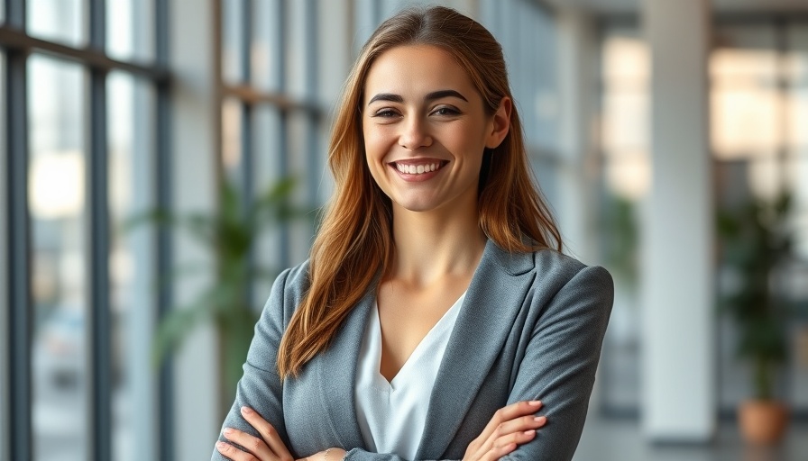 Personal Branding: Confident woman in leadership setting.