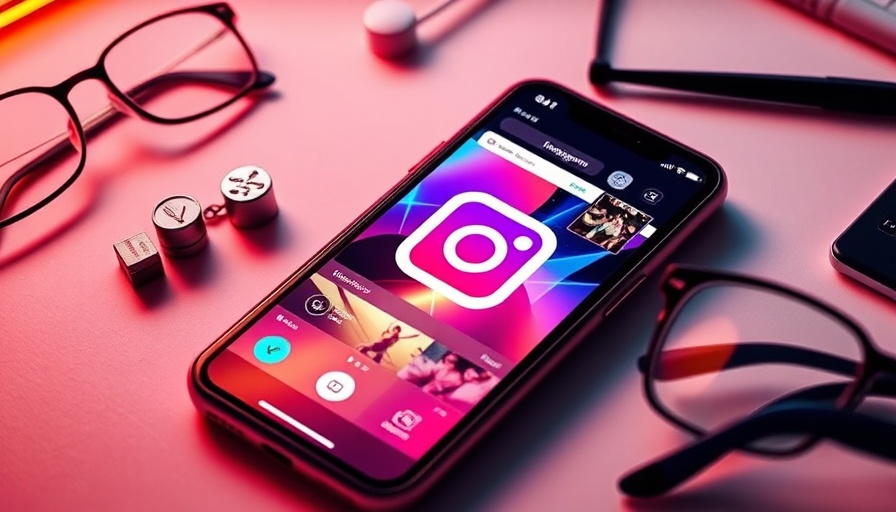 Colorful Instagram interface prompt to switch to personal account on smartphone.