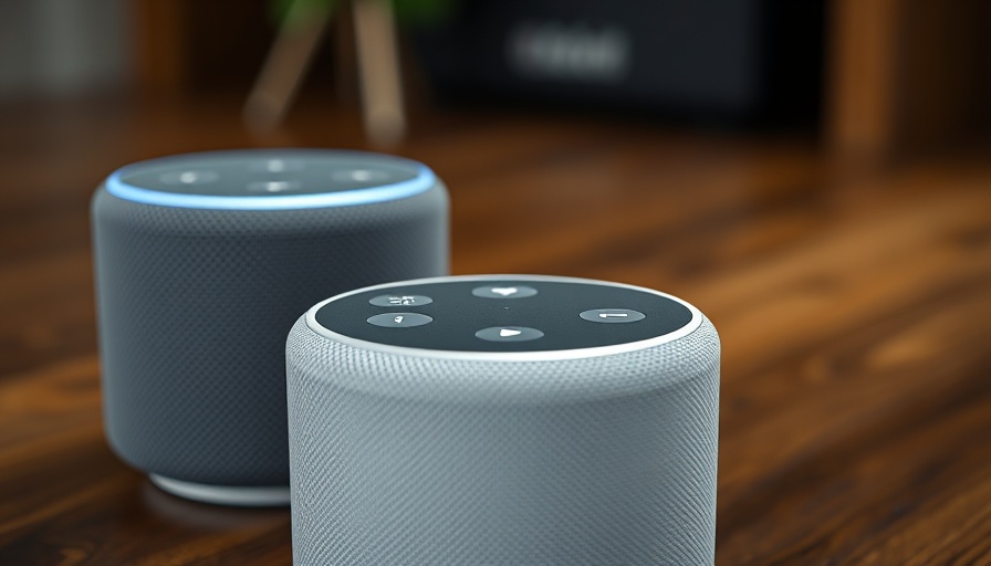 Next-gen Alexa smart speakers on wooden surface