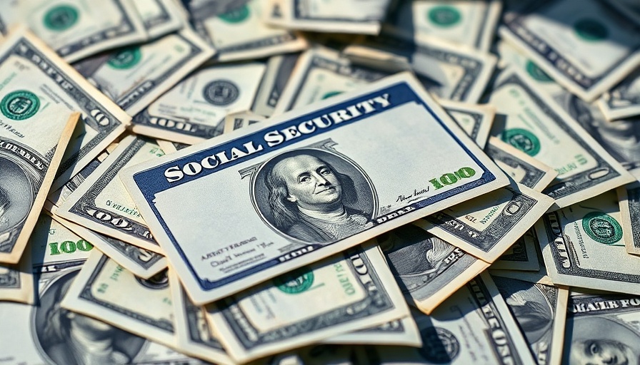 Dollar bills and Social Security card, financial theme.