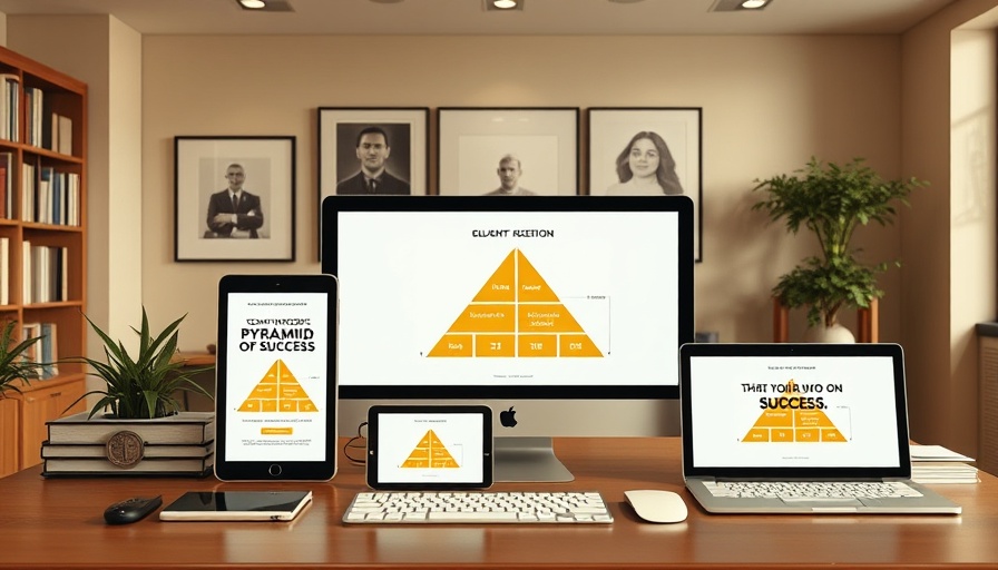 Motivational tools displayed digitally with educational content promoting success.