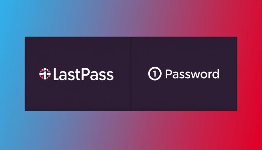 2025 password manager comparison of LastPass and 1Password logos.