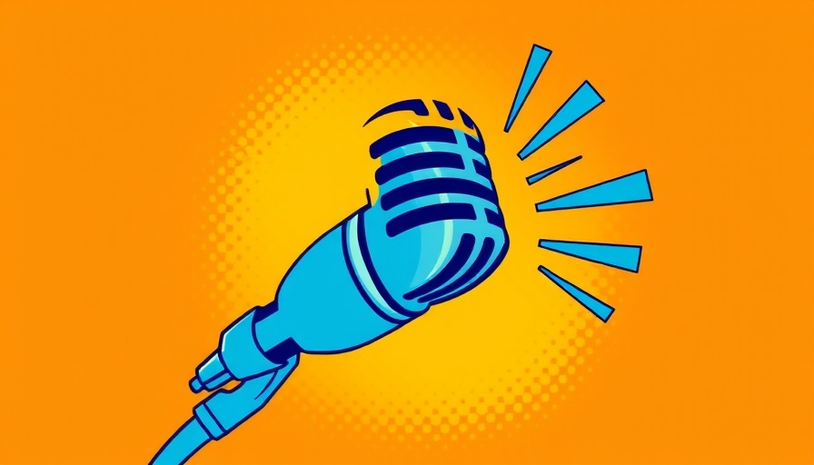 Retro microphone illustration symbolizing AI voice assistant technology.