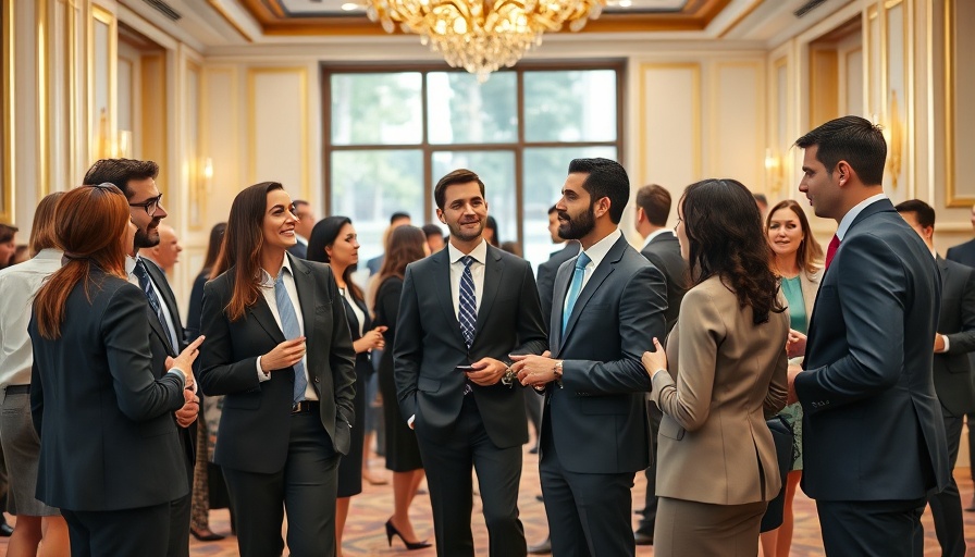 Group of business professionals at event during Biden censorship of AI discussions.