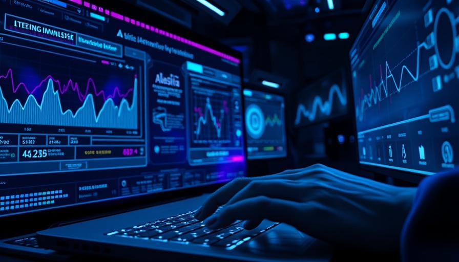 Futuristic data analytics interface with digital elements - Boomi Acquisition Thru Inc