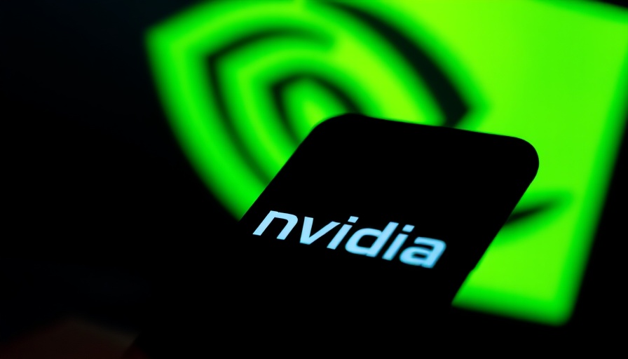 Nvidia logo on smartphone with green blurred background symbolizing Nvidia revenue loss.