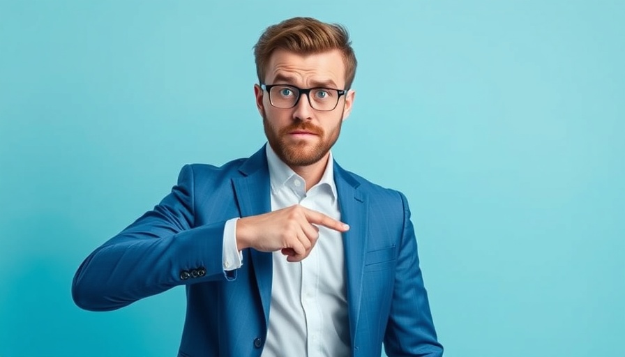 Man in blue suit pointing at watch, questioning how long does SEO take to work.