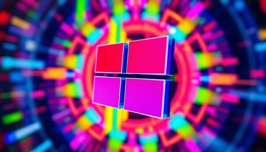 Abstract colorful Windows logo with glitch effect for OpenAI gpt-oss-20b.
