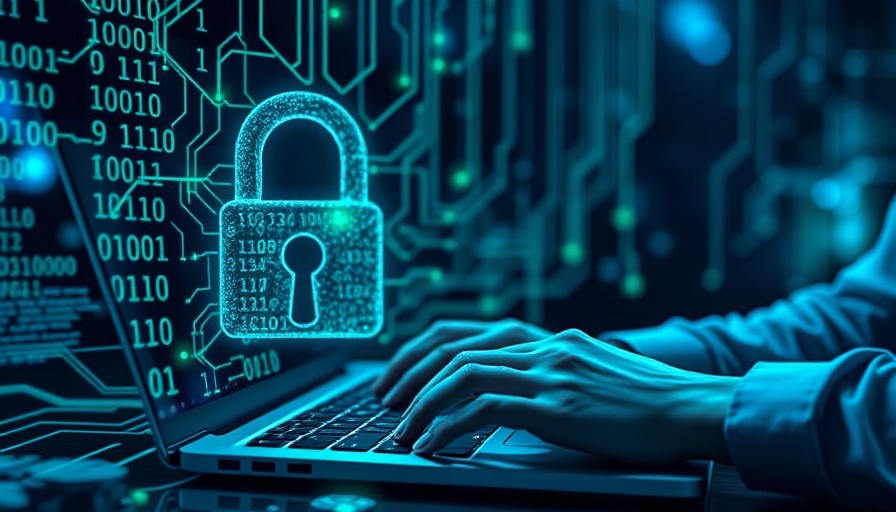 Cybersecurity Innovations by 7AI featuring a digital lock and laptop.