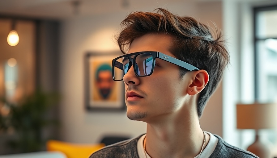 Futuristic glasses fashion in modern indoor setting