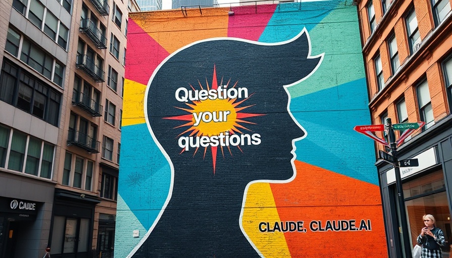 Vibrant mural on urban street questioning AI training data.